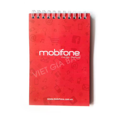 in sổ tay thước A6 cho mobifone