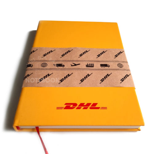 in sổ tay bìa da cho DHL