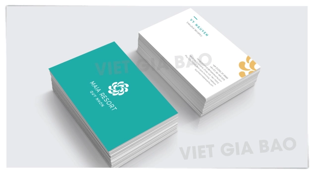 In namecard 1 Danh thiếp in chất lượng cao từ giấy mỹ thuật, định lượng 400gsm công nghệ in offset theo yêu cầu.